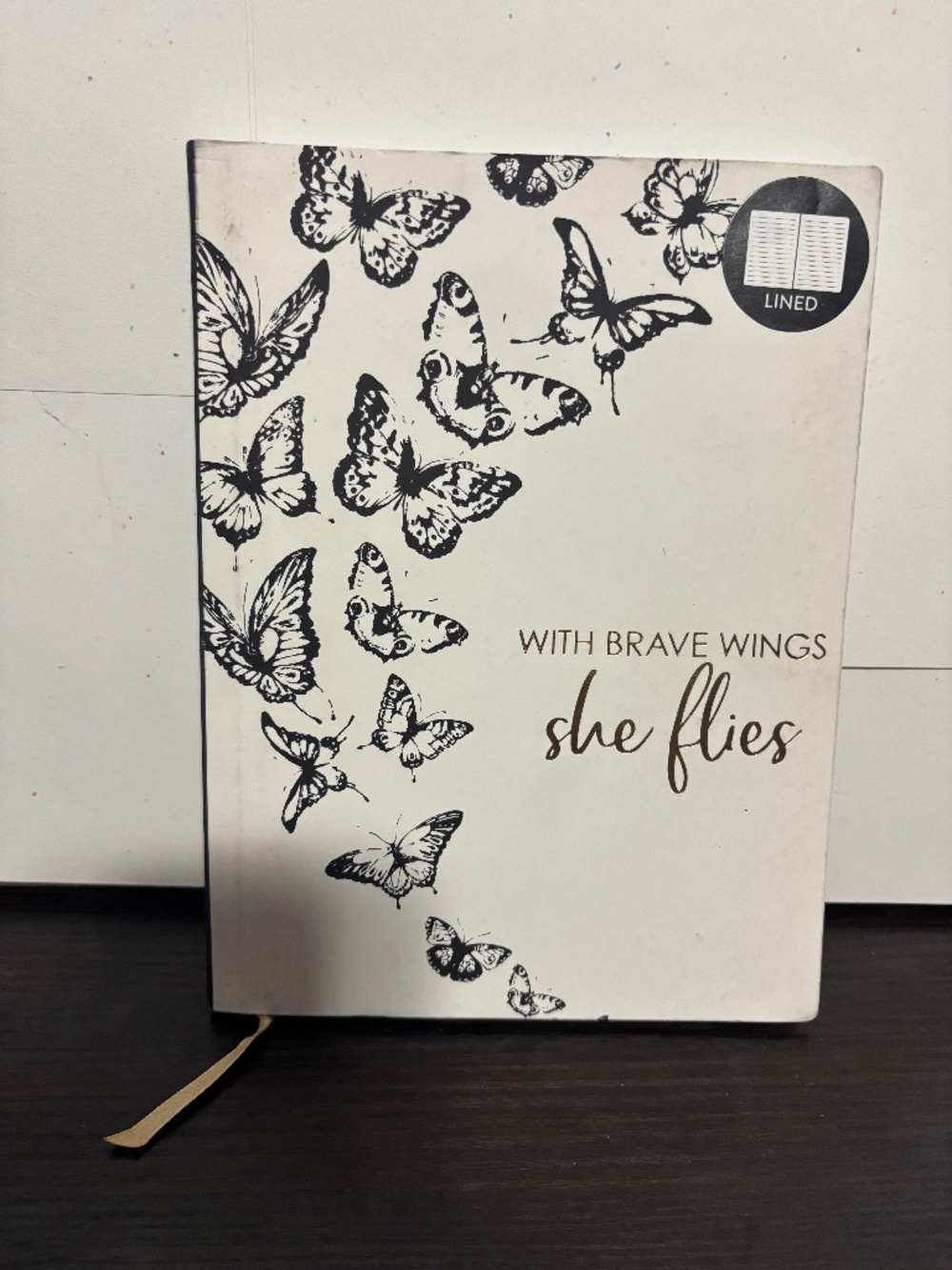 With brave wings she flies butterfly journal